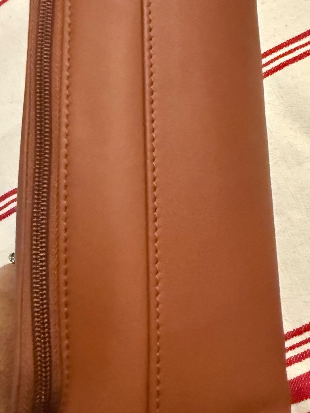 Coach Men's Leather Toiletry Pouch - Tan - Picture 6 of 8